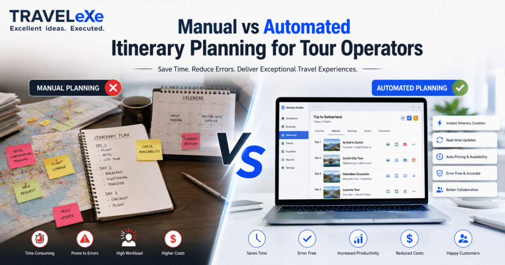 manual vs automated itinerary